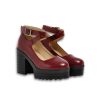 Pure Color Platform Mary Janes Shoes - Modakawa Modakawa